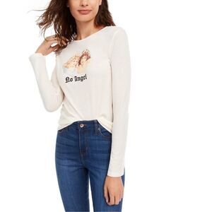 Freeze 24-7 No Angel Graphic Tee Cream Juniors Medium